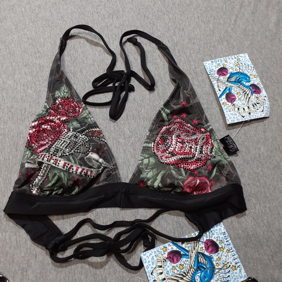 Sinful Wish Chain Halter Bikini Set Small NWT - Picture 12 of 13